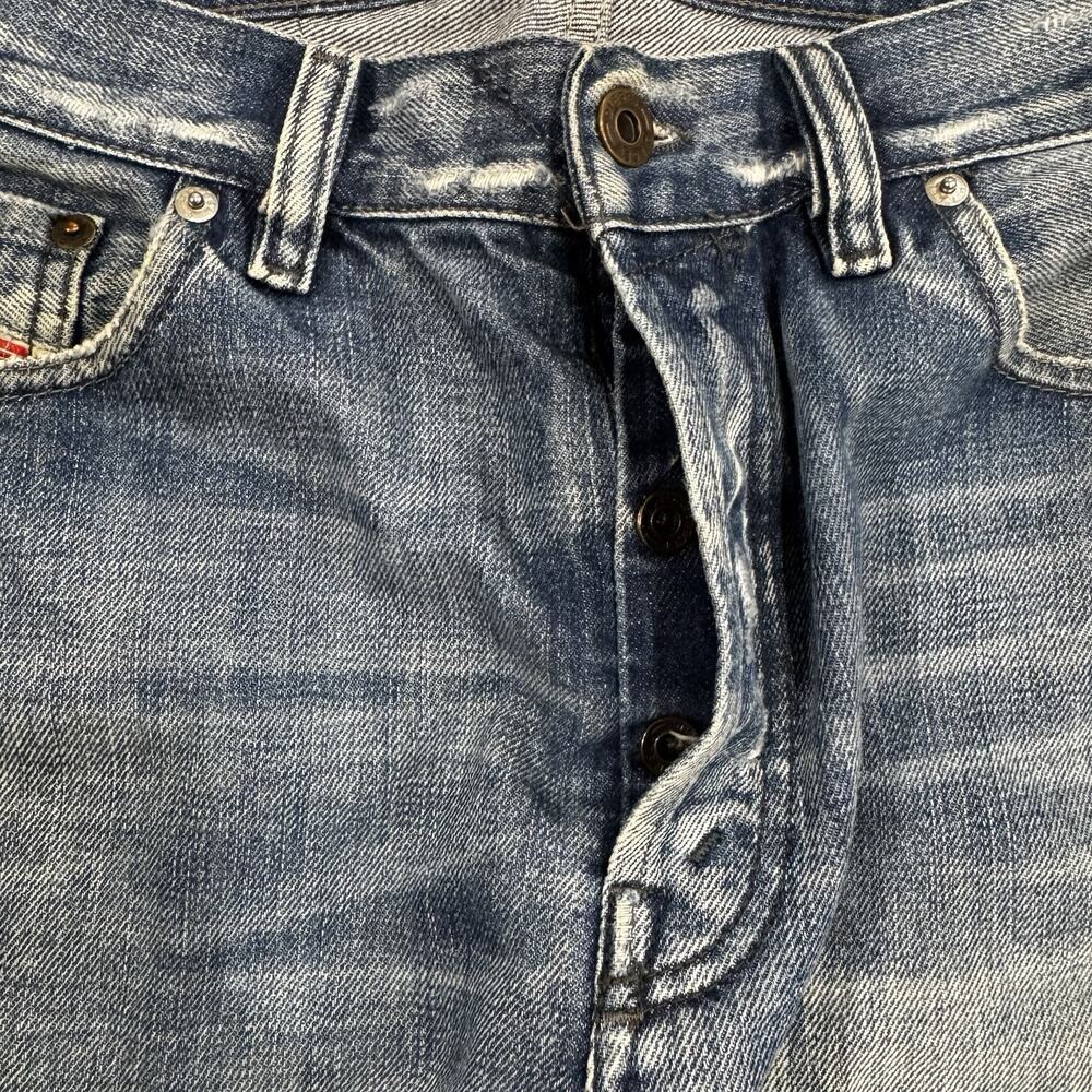 Vintage Diesel Industry Jeans Mens 36 Blue Distressed Made in Italy Button Fly - Picture 8 of 16